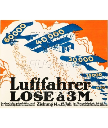 LUFTFAHER LOSE AVION Rztb-POSTER/REPRODUCTION d1 AFFICHE VINTAGE du meilleur 