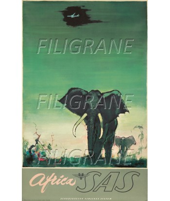 SAS AFRICA AVION Rkez-POSTER/REPRODUCTION d1 AFFICHE VINTAGE votre restaurant rapide dans 