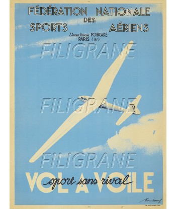 VOL A VOILE AVION Rrts-POSTER/REPRODUCTION d1 AFFICHE VINTAGE pas cher 