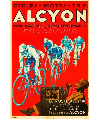 ALCYON VéLO/CYCLES Rieb-POSTER/REPRODUCTION d1 AFFICHE VINTAGE Voir les baskets