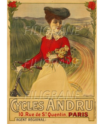 ANDRU VéLO/CYCLES Rjbv-POSTER/REPRODUCTION d1 AFFICHE VINTAGE Pour