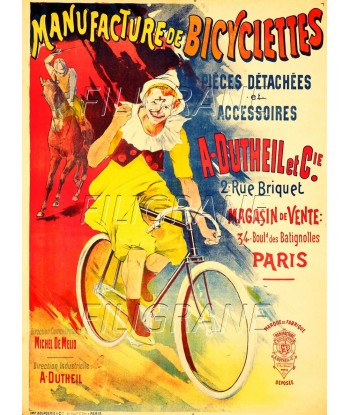 DUTHEIL VéLO/CYCLES Rknm-POSTER/REPRODUCTION d1 AFFICHE VINTAGE plus qu'un jeu 