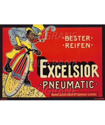 EXCELSIOR PNEU VéLO Roay-POSTER/REPRODUCTION d1 AFFICHE VINTAGE offre 