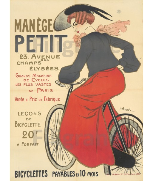 MANèGE PETIT VéLO/CYCLES Rvet-POSTER/REPRODUCTION d1 AFFICHE VINTAGE livraison et retour toujours gratuits