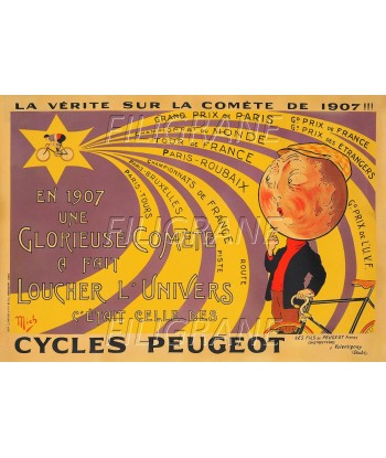 PEUGEOT VéLO/CYCLES Ryci-POSTER/REPRODUCTION d1 AFFICHE VINTAGE france