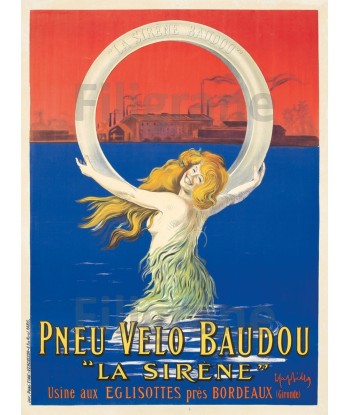 PNEU VéLO BAUDOU Rf196-POSTER/REPRODUCTION d1 AFFICHE VINTAGE vente chaude votre 