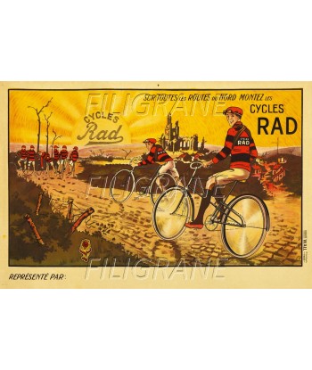 RAD VéLO/CYCLES Rcbv-POSTER/REPRODUCTION d1 AFFICHE VINTAGE vous aussi creer 