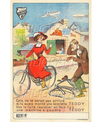 TEDDY VéLO/CYCLES Rqha-POSTER/REPRODUCTION d1 AFFICHE VINTAGE Paris Déstockage Promo