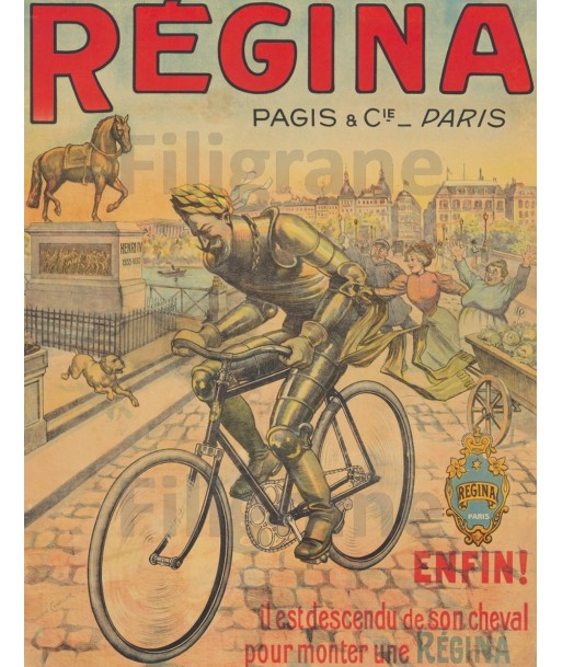 VéLO/CYCLES RéGINA Rf231-POSTER/REPRODUCTION d1 AFFICHE VINTAGE Fin de série