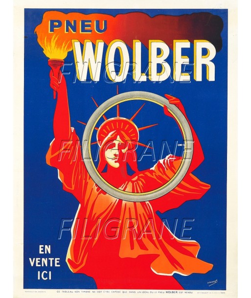 WOLBER PNEU VéLO Rese-POSTER/REPRODUCTION d1 AFFICHE VINTAGE commande en ligne