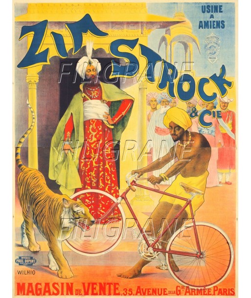 ZIM STROCK VéLO/CYCLES Rvhu-POSTER/REPRODUCTION d1 AFFICHE VINTAGE Amélioration de cerveau avec