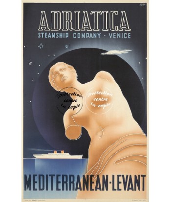 ADRIATICA BATEAU Rf24-POSTER/REPRODUCTION d1 AFFICHE VINTAGE l'évolution des habitudes 