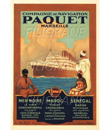 PAQUET BATEAU MARSEILLE Rdlo-POSTER/REPRODUCTION d1 AFFICHE VINTAGE outlet