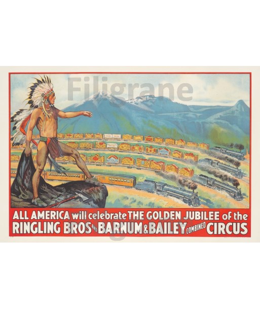 CIRQUE: BARNUM & BAILEY Réf252:POSTER/REPRODUCTION d1 AFFICHE VINTAGE 2023