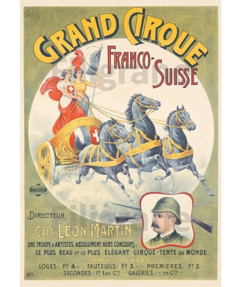 CIRQUE: FRANCO-SUISSE Réf240:POSTER/REPRODUCTION d1 AFFICHE VINTAGE français