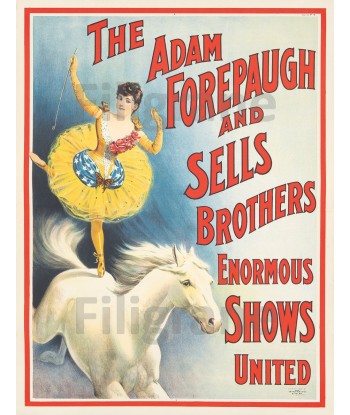 CIRQUE: The ADAM FOREPAUGH Réf159:POSTER/REPRODUCTION d1 AFFICHE VINTAGE En savoir plus