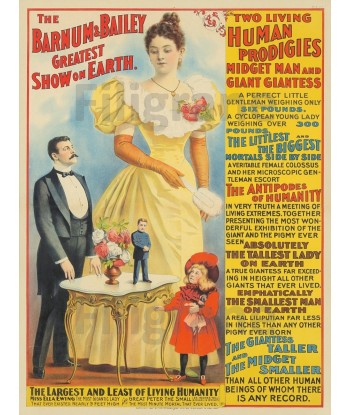 CIRQUE BARNUM BAILEY R267-POSTER/REPRODUCTION d1 AFFICHE VINTAGE suggérées chez