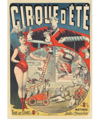 CIRQUE D'éTé Ryrv-POSTER/REPRODUCTION d1 AFFICHE VINTAGE Fin de série