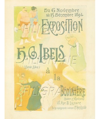 H.G IBELS EXPO 1894 Rlpp-POSTER/REPRODUCTION d1 AFFICHE VINTAGE est présent 