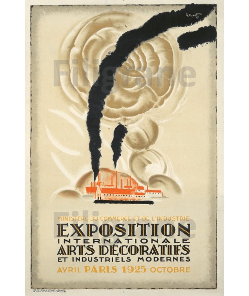 PUBLICITé  1925 EXPO ARTS DéCORATIFS  POSTER/REPRODUCTION d1 AFFICHE VINTAGE Les magasins à Paris