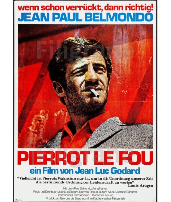 PIERROT le FOU FILM Ript-POSTER/REPRODUCTION d1 AFFICHE VINTAGE la chaussure