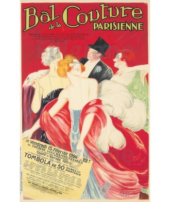 BAL COUTURE 1924 Rf005-POSTER/REPRODUCTION d1 AFFICHE VINTAGE Dans la société mordern