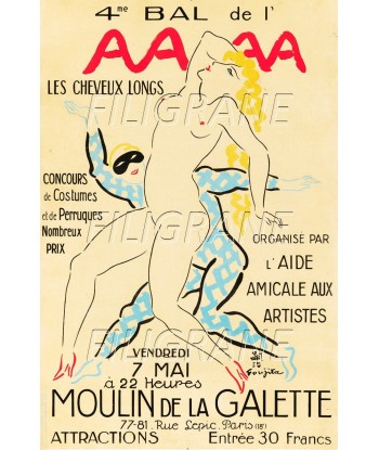 BAL de L'AAA Rlxf-POSTER/REPRODUCTION d1 AFFICHE VINTAGE Les êtres humains sont 