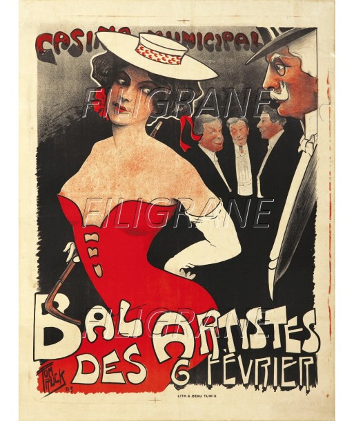 BAL des ARTISTES Rfjl-POSTER/REPRODUCTION d1 AFFICHE VINTAGE 50% de réduction en Octobre 2024