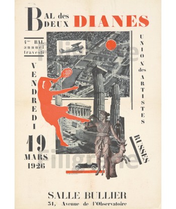 BAL DEUX DIANES 1926 Rmmx-POSTER/REPRODUCTION d1 AFFICHE VINTAGE shop