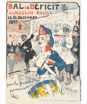 BAL du DéFICIT 1897 Ramb-POSTER/REPRODUCTION d1 AFFICHE VINTAGE À commander