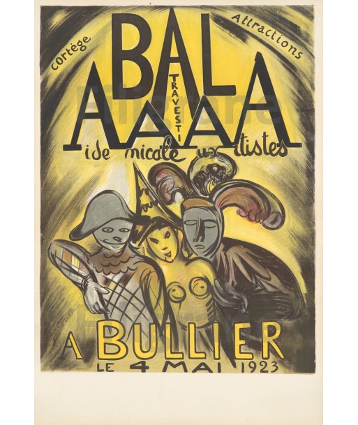 BALL AAAA BULLIER 1923 Ratk-POSTER/REPRODUCTION d1 AFFICHE VINTAGE votre