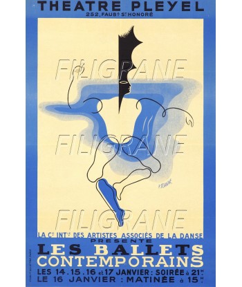 BALLETS CONTEMPORAINS Rlmt-POSTER/REPRODUCTION d1 AFFICHE VINTAGE les ligaments