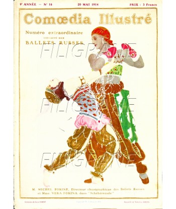 BALLETS RUSSES Rwlk-POSTER/REPRODUCTION d1 AFFICHE VINTAGE Livraison rapide