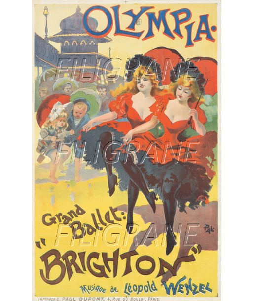 BRGHTON BALLET OLYMPIA Rpfr-POSTER/REPRODUCTION d1 AFFICHE VINTAGE Economisez 