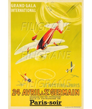 GALA AVIATION ST GERMAIN Rhql-POSTER/REPRODUCTION d1 AFFICHE VINTAGE soldes