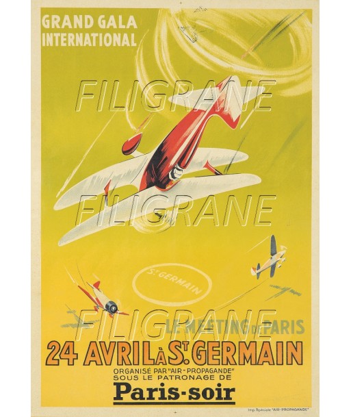 GALA AVIATION ST GERMAIN Rqrc-POSTER/REPRODUCTION d1 AFFICHE VINTAGE meilleur choix