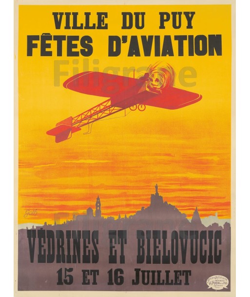 LE PUY AVIATION Racw-POSTER/REPRODUCTION d1 AFFICHE VINTAGE JUSQU'A -70%! 