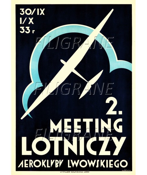 LOTNICZY MEETING AVIATION Rkzv-POSTER/REPRODUCTION d1 AFFICHE VINTAGE Le MVP de beaucoup