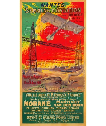 NANTES SALON AVIATION 1910 Rdjy-POSTER/REPRODUCTION d1 AFFICHE VINTAGE Découvrez la collection