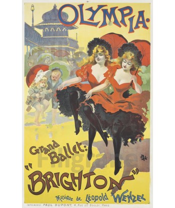 OLYMPIA BALLET BRIGHTON Rxdq-POSTER/REPRODUCTION d1 AFFICHE VINTAGE suggérées chez