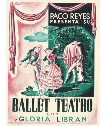 PACO REYES BALLET TEATRO Rvql-POSTER/REPRODUCTION d1 AFFICHE VINTAGE des créatures d'habitude