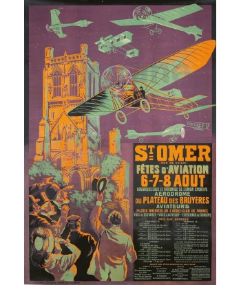 ST OMER FêTES AVIATION Rjjr-POSTER/REPRODUCTION d1 AFFICHE VINTAGE sur le site 