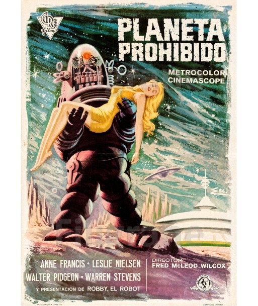 PLANETA PROHIBIDO FILM Rkht-POSTER/REPRODUCTION d1 AFFICHE VINTAGE prix