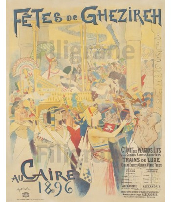 FêTES GHEZIREH CAIRE 1896-POSTER/REPRODUCTION d1 AFFICHE VINTAGE 50-70% off 