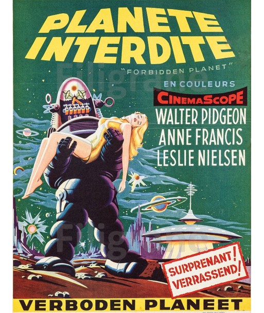 PLANETE INTERDITE FILM Rknv-POSTER/REPRODUCTION d1 AFFICHE VINTAGE livraison gratuite