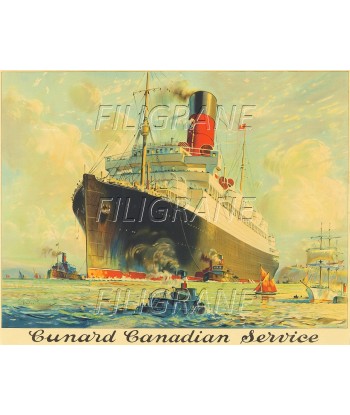 CUNARD CANADIAN PAQUEBOT Rbry-POSTER/REPRODUCTION d1 AFFICHE VINTAGE Comment ça marche