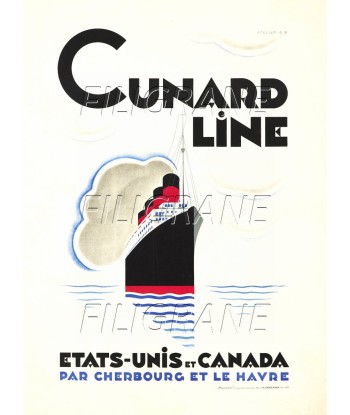 CUNARD LINE PAQUEBOT Ryfm-POSTER/REPRODUCTION d1 AFFICHE VINTAGE votre