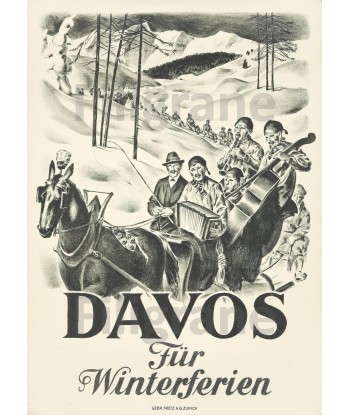 DAVOS WINTERFERIEN Rwhc-POSTER/REPRODUCTION d1 AFFICHE VINTAGE les ligaments