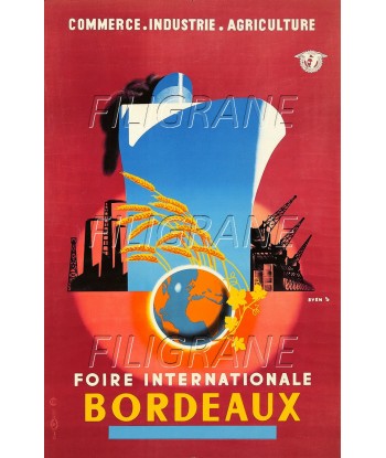 FOIRE BORDEAUX PAQUEBOT Rean-POSTER/REPRODUCTION d1 AFFICHE VINTAGE Jusqu'à 80% De Réduction