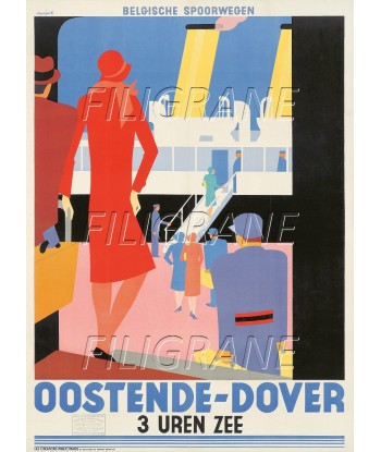 OOSTENDE DOVER PAQUEBOT Rsae-POSTER/REPRODUCTION d1 AFFICHE VINTAGE ouvre sa boutique